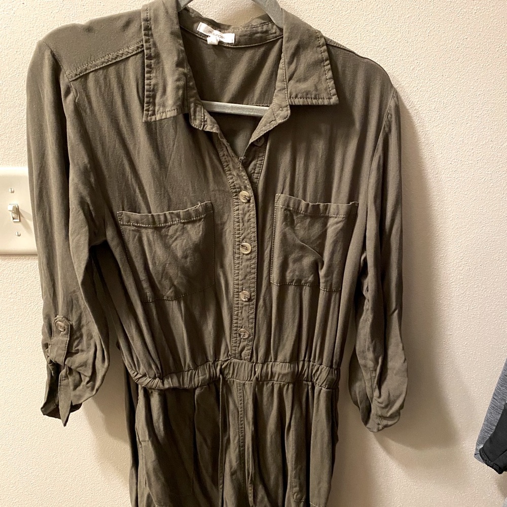 Green Utility Romper